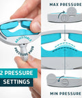 Close-up of Versa Clamp 2.0 2026 Upgrade Male Incontinence Clamp showing adjustable pressure knob and settings