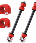 Pair Front Sway Bar Stabilizer Links For Ford Explorer Mountaineer Ranger Ram 1998 1999 2000 2001 2002 2003 2004 2005 29.5mm Bar With USA Made Bushings Rugged Heavy Duty Upgrade: red bushings and black links