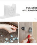 10 Pack White ABS Cabinet Door Latches Ball Catch Hardware for cupboard installation, low noise, easy install demonstration