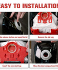 Step-by-step installation of 3D Airclean Dust Bags Replacement Kit For Mie.le Vacuum S241 Through S6999 Series