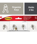 Two Pack Key Rails With Twelve Strips Each Rail Holds Two Pounds Four Key Hooks Per Rail Damage Free Wall Mount No Tools Needed