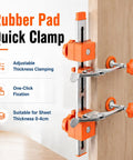 Pro Grade Drawer Slide Installation Jig With Knockout Toggle Clamp And Magnetic Aligner For Dead On Precision And A Smooth Sailing Setup On All Wood Cabinet Builds, with rubber pad quick clamp.