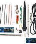 DIY Soldering Iron Station Kit With Adjustable Temperature Control And LED Digital Display, T12-K Tip, Full Accessories Bundle, Blue