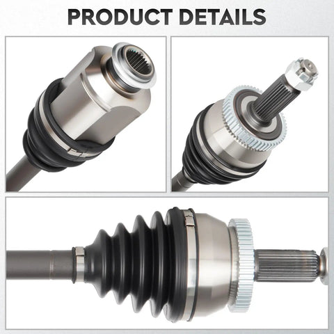 Front CV Axle Shaft Assembly Fits Hyundai Santa Fe 2010 2012 And Kia Sorento 2011 2013 2.4L 3.5L Dual Side Replacement Kit Driver And Passenger Set 2 Pack, steel CV joint with rubber boot