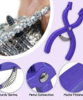 Foolproof Safety Eyes Jig Pliers For Doll Faces, lightweight purple tool with sturdy spring for easy doll eye installation.
