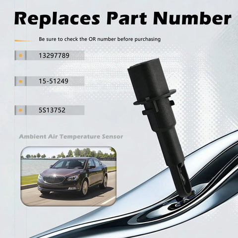 Ambient Air Temperature Sensor No Sweat Direct Swap That Works Like A Charm Fits Buick La Crosse Regal 2014 OE 13297789 replacement part.