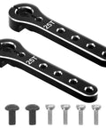 2 Pack 25T Servo Horns, 56mm Metal Extension Arm With 25 Teeth For RC Planes, Helis, And Cars, Black, CNC Machined Aluminum