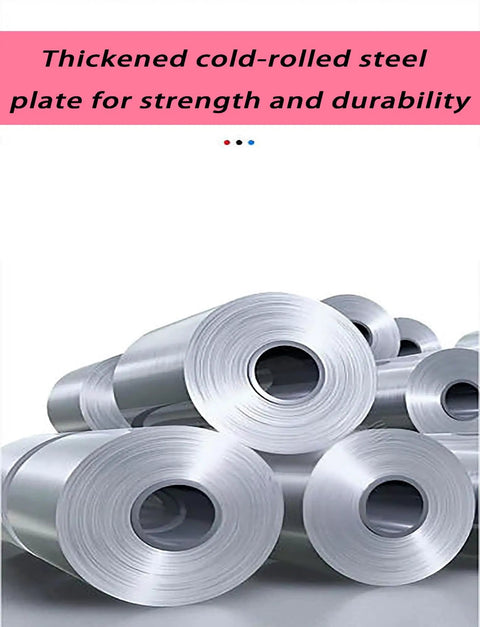 Thickened cold-rolled steel plate rolls for strength and durability, used in Rock Solid Steel Storage Cabinet With Sixty Clear Drawers.
