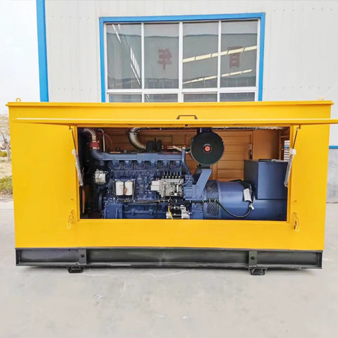Close-up view of Silent Backup Generator Set Heavy Duty Power Supply Super Quiet Operation for Home Office use.