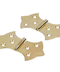 Butterfly Hinges Set Of 2 In Brass Finish 3 1/8 X 1 7/8 Inches Decorative Cabinet Door Hinges For Trunks And Boxes Vintage Style Hardware