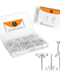 150 Pack Clear Push Pins Holding Papers Secure On Cork Boards Bulletin Walls And Shadow Boxes Includes Rust Proof Thumbtacks In A Snappy Caddy.