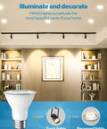 6 Pack PAR20 LED Bulbs Dimmable Flood Light 500 Lm 7W 50W Equivalent Warm White 3000K E26 Base Track Lighting Indoor