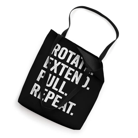 Paddling Tote Bag For Dragon Boat Crew And Paddlers With Rotating Extend Pull Repeat Design 16 By 16 Inch Lightweight Tote
