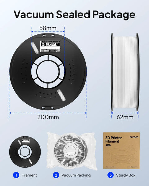 Rugged Tpu 3D Printer Filament 1.75Mm 95A Flexible Black 1Kg Spool Made For Heavy Duty Wearables And Impact Resistant Gear That Stretches Past Expectations And Takes Every Single Hit