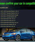 Compatibility list for Beefed Up Alternator Replacement For Hyundai Elantra 2011 2017 1.8L And Forte 2014 2016 2.0L