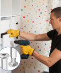 Man assembling furniture using 30 Sets M5 x 40mm Stainless Steel Furniture Joint Connector Bolts And Cap Nuts Kit