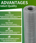 Top Shelf Heavy Duty Hardware Cloth Roll At One Quarter Inch Mesh Measuring Four Foot By Ten Feet With Twenty Three Gauge Steel display of product quality features.