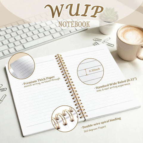 Funny Green Worm Spiral Notebook For Work Office Humor Gifts And Gag Gift For Coworkers Practical Journal open on desk
