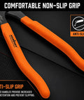 12 Inch Adjustable Oil Filter Pliers For Cars Trucks And Motorcycles With A 20 Degree Angled Jaw, Orange anti-slip handles