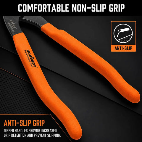 12 Inch Adjustable Oil Filter Pliers For Cars Trucks And Motorcycles With A 20 Degree Angled Jaw, Orange anti-slip handles