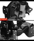 Close-up of heavy-duty black steel engine mount for Straight Bolt On Engine And Transmission Mount Replacement Set For Chevy Express And Gmc Savana 1500 2500 V6 4.3 Liter 2003 Through 2014 Smooth Cruise Heavy Duty Build No Drama.
