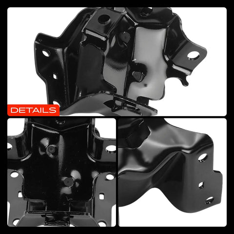Close-up of heavy-duty black steel engine mount for Straight Bolt On Engine And Transmission Mount Replacement Set For Chevy Express And Gmc Savana 1500 2500 V6 4.3 Liter 2003 Through 2014 Smooth Cruise Heavy Duty Build No Drama.