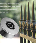 3in stainless steel V-groove gate wheel with double bearings for heavy-duty sliding gates