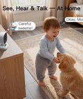 Indoor setup of two-pack 2.5K indoor outdoor security cams with color night vision and two-way audio for baby and pet monitoring.