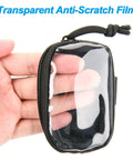 Universal Garage Door Clicker Holder For Car Visor, Adjustable Remote Carrying Case with transparent anti-scratch film