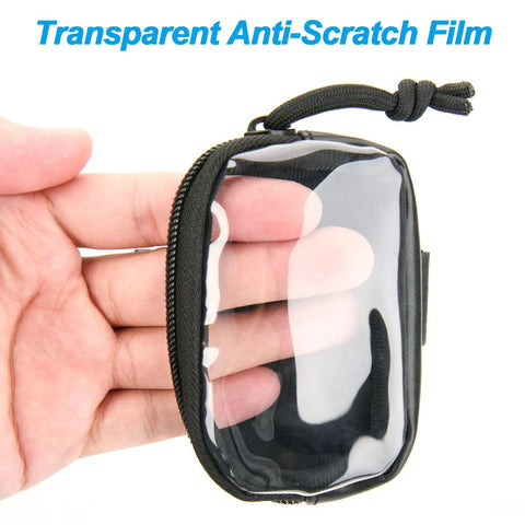 Universal Garage Door Clicker Holder For Car Visor, Adjustable Remote Carrying Case with transparent anti-scratch film