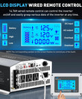1500W Sump Pump Battery Backup System With Pure Sine Wave Inverter And Charger Basement Flood Protection LCD display