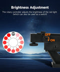 Brightness adjustment dial on Red Dot Finder Scope For Astronomical Telescopes Reflex Viewfinder Compatible With Celestron 80EQ SE SLT PS Series Meade Infinity Polaris Series LED Dot Projection On Nonmagnifying Window For Quick Targeting Two Hole Mounting
