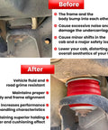F Series Body Mount Bushing Kit With Polyurethane Cushions Steel Sleeves And Hardware For 1999 2007 Ford F250 F350 Super Duty 2WD 4WD cab mount before after