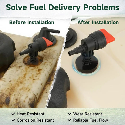 Comparison of worn and new fuel pickup tube in kit for Club Car Gas DS 1992 Up. Highlights corrosion and wear resistance.