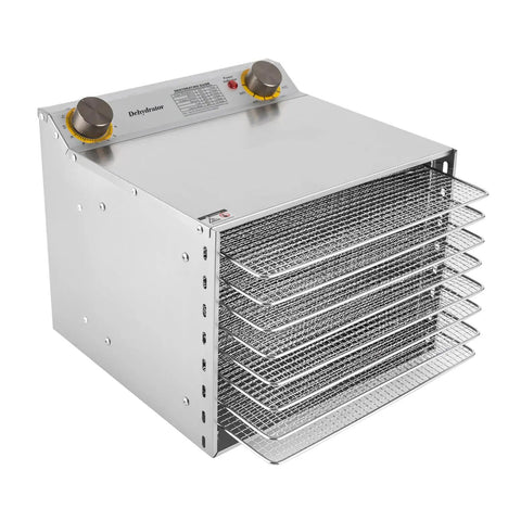 8 Tray Electric Food Dehydrator With 400W Power, 0-12 Hour Timer And 86 To 194 F Temperature Control, Stainless Steel Kitchen Dryer