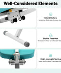 Foldable Ab Trainer For Your Home Gym, Adjustable Full Body Workout Machine features silent rollers, stable feet mat, and high-strength spring