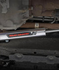 V2 Steering Stabilizer For 2016 To 2024 Chevy And GMC 2500 And 3500 HD Trucks installed under vehicle chassis