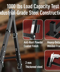 Heavy Duty 3 Tier Lumber Storage Rack Built Like A Tank 1000 Lb Capacity Adjustable Steel Pipe Rack showing industrial-grade steel construction details.
