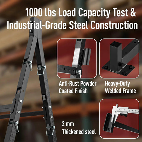 Heavy Duty 3 Tier Lumber Storage Rack Built Like A Tank 1000 Lb Capacity Adjustable Steel Pipe Rack showing industrial-grade steel construction details.