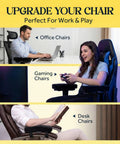 Image showing Thick Memory Foam Armrest Pads For Office And Gaming Chairs Cushy Elbow Support on office, gaming, and desk chairs.