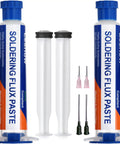 No Clean Solder Flux Paste For Electronics Soldering And Desoldering 2 Sets With 10ml Flux Plunger And 2 Dispensing Heads Each Set