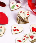 Two Inch Wooden Hearts Craft Kit 100 Pcs Blank Wood Hearts For DIY Wedding Decor and Party Embellishments