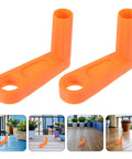 Ultimate Universal Grip Hose Reel Handle Replacement Kit, 2 Piece Heavy Duty Ergonomic Crank Knob For Outdoor Garden Pipe Repair With Weatherproof Plastic Design orange plastic crank handles