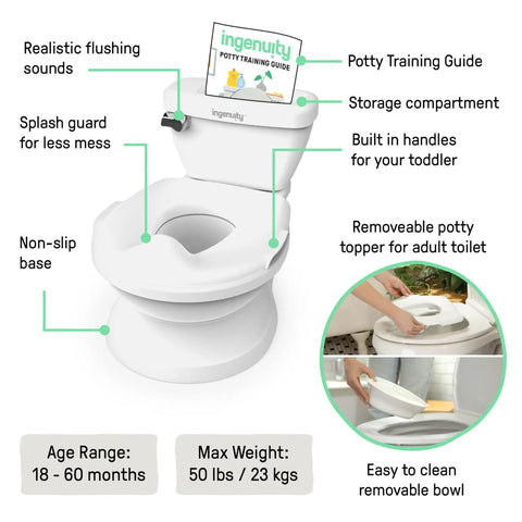 Rock Solid Two In One Toddler Potty Training Toilet With Removable Seat And Real Flush Making Bathroom Trips A No Sweat Victory For Curious Kids Up To Fifty Pounds Of Pure Joy