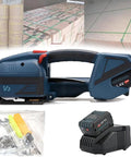 Kick Butt On Pallet Jobs With This Heavy Duty Semi Automatic Strapping Machine For Pp Pet Cartons Using A 4000Mah Battery and Smart Tension.