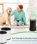 True HEPA Replacement Filter for Large Room Air Purifier with Activated Carbon Fits 5 Speed SilverOnyx KJ150F C02 shown with pet