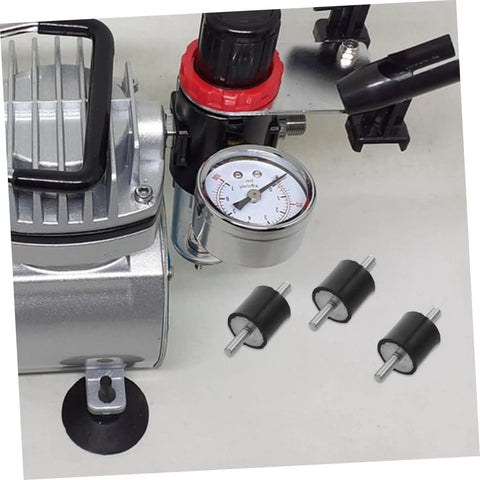 Sturdy Rubber Shock Mounts 4 Pack Vibration Isolators for Fitness Equipment and Air Conditioning, Easy Install, Heavy Duty Rubber Mounts for Bikes, Compressors and Machinery, black