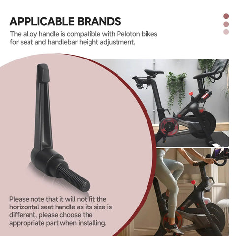 Heavy Duty Alloy L-Handle Replacement For Exercise Bike Seat And Handlebar Height Adjustments Fits Vertical Post Up