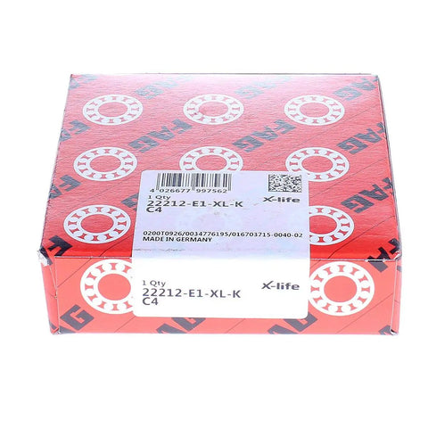 Heavy Duty Spherical Roller Bearing 60x110x28mm 22212-E1-XL-K-C4 Ultra Smooth Precision For Industrial Machinery Beefy Load Capacity Drop-In Replacement in box