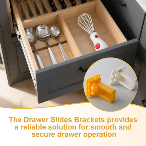 Rock Solid One Inch C Shaped Drawer Slide Socket Set Built Like A Tank For Hassle Free Rv Camper Cabinet Upgrades With Smooth Glide Action And Heavy Duty Plastic Hardware Support, with cutlery and drawer brackets.